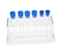 UTHCLO Plastic Test Tube Rack with Storage Stand for Laboratory and School Chemistry Lessons Versatile Tube Holder Organiser for Scientific Experiments and Classroom Use Random Color
