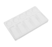 UTHCLO Plastic Watercolor Palette Rectangular White with Round and Rectangular Wells Leak for Gouache Acrylic and Oil Painting Artists Students