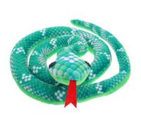 UTHCLO Plush Snake Cat with Catnip, Interactive Chew for Indoor Cats, Lifelike Green Snake Stuffed Animal for Kitten Play and Stress Relief