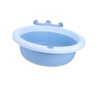 UTHCLO Portable Baby Folding Wash Basin for Face and Foot Cleaning, Lightweight Blue Plastic Basin Suitable for Home Use and Icing Beverages, Compact Collapsible Design for Easy Storage