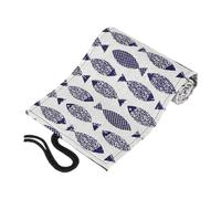 UTHCLO Portable Canvas Pencil Roll Organizer with Slots Cartoon Saury Pattern Space-Saving Storage for Colored Pencils Drawing Sketching Art Supplies Creative Wrap Design for Artists and