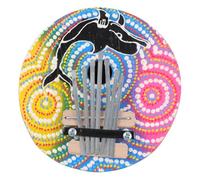 UTHCLO Portable Coconut Shell Kalimba Thumb Piano Musical Instrument Finger Piano with Painted Pattern Easy to Play and Lightweight for Beginners and Music Lovers Random Color