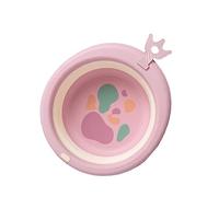 UTHCLO Portable Collapsible Baby Washbasin 100% Food-Grade Silicone Pink Lightweight and Waterproof for Outdoor and Travel Use Infant Face Bathing and Foot Washing