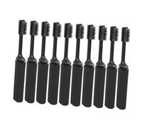UTHCLO Portable Foldable Soft Toothbrush Set with Travel Toothbrush Case 10pcs Black Compact Holder for Camping Hiking Business Trips