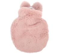 UTHCLO Portable Hot Water Bottle 300ml with Lovely Plush Cover and Bright Pink Colour, Keep Warm Function, Winter Accessory for Comfortable Hand Warming