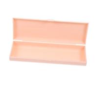 UTHCLO Portable Pink Plastic Stationery Box Capacity Pencil Case with Compartments Shock-Resistant Pen and Scissors Holder for School Office Students