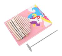 UTHCLO Portable Pink Thumb Piano Kalimba with Solid Wood Keys for Beginners S Musical Training Cartoon Design Compact and Lightweight for Easy Practice and Travel