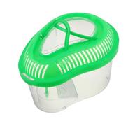 UTHCLO Portable Reptile Transport Container with Ventilation and Integrated Sunbathing Platform Small Green Terrarium Habitat for Snakes Turtles Fish and Shrimp