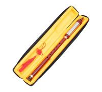UTHCLO Portable Traditional Chinese Bawu Instrument in Key with Dark Red Imitation Rosewood Finish Lightweight Folk Wind Instrument Set with Storage Box for Beginners and Music