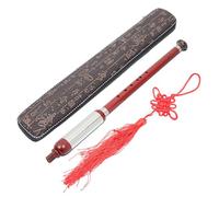 UTHCLO Portable Vertical Blow Bawu Chinese Musical Instrument Set with Resin Body and Storage Box, Lightweight and Traditional Style for Ensemble and Accompaniment Dance
