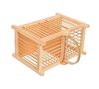 UTHCLO Portable Wooden Small Pets Cage Lightweight Cricket Habitat Box for Hamsters Gerbils Insects Easy Cleaning Travel Carrier with Natural Material Design