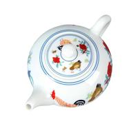 UTHCLO Premium Ceramic Teapot for Brewing Tea Delicate Porcelain Kettle with Smooth Surface and Comfortable Handle Sturdy Household Teaware for Home and Office White Vintage Style