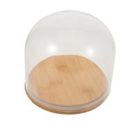 UTHCLO Preserved Flower Display Glass Dome Cloche with Bamboo Base Transparent Bell Jar for Eternal Flowers DIY Collectibles Cake Display Multi-scene Decorative Showcase