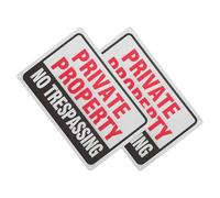 UTHCLO Private Property Warning Sign 2Pcs Waterproof Metal No Trespassing Security Caution Board for Home and Industrial Use