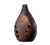 UTHCLO Professional Chinese Xun Ceramic Ocarina Instrument in G Key Blow Traditional Ancient Wind Instrument with Pure Tune for Beginners Artists and Performers Random Style and Color