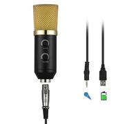 UTHCLO Professional Condenser Microphone with Boom Arm Stand, Angle Adjustment Locking Knob, Plastic and Metal Construction, for Radio Broadcasting and Voice-over Sound Recording
