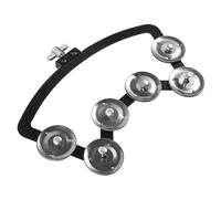 UTHCLO Professional Silver Hand Bell Drum Tambourine for Beginners Portable Percussion Instrument with Jingles Accurate Rhythm Sound for Music Performances and Band Use