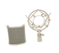 UTHCLO Professional U-shaped Microphone Pop Filter with Shock Mount for Soundproofing and Wind Noise Reduction High-density Vocal Recording Shield Compatible with Various Mic Models for