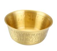 UTHCLO Pure Copper Worship Offering Bowl with Intricate Carvings Rust-Resistant Golden Copper Vessel for Buddhist Temple Rituals Home Decor and Meditation Sacrifices Table Adornment