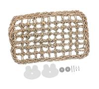 UTHCLO Rabbit Chew Toys with Protective Grass Mat, Rectangular Small Size Mesh Mat for Chewing, 2pcs Accessories Set, for Indoor Cage Use, Suitable for Bunnies and Small Pets