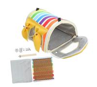 UTHCLO Rainbow Yellow Small Parrot Hammock Bird Nest Tent Soft Cloth Hanging Bed Breathable Sleeping Cage Accessory for Budgies Cockatiels Lovebirds