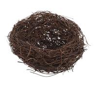 UTHCLO Rattan Bird Nest Prop for Small Birds with Coffee Colour, Multipurpose Natural Birdcage Decor Encouraging Foot and Beak Exercise, for Garden Decor and Holiday Decoration
