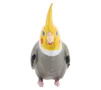 UTHCLO Realistic Cockatiel Parrot Figurine Robust Wildlife Inspired Bird Sculpture for Home and Outdoor Decor Lifelike Artificial Bird Model Decorative Ornament
