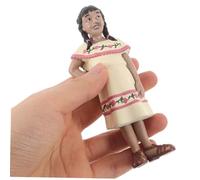UTHCLO Realistic Ethnic Girl Figurines Miniature Plastic People for Sand Tray Diorama Model Train Scenery Cultural Party Favors Life-like Expressions
