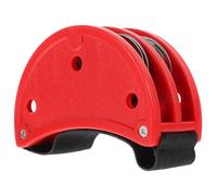 UTHCLO Red Foot Tambourine Musical Percussion Instrument with Plastic and Metal Materials Easy to Play and Learn for Practice Sessions and Recording