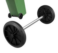 UTHCLO Replacement Garbage Bin Wheels with Hollow Shaft Lightweight Plastic Rubber Casters for Smooth Trash Can Movement Easy to Install Trash Pail Wheel Accessories for Kitchen and