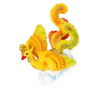 UTHCLO Resin Animal Cake Ornament Miniature Phoenix Statue Lightweight Decorative Cake Topper for Baking Party Supplies Garden Lawn Balcony Decor