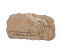UTHCLO Resin Pet Memorial Statue Tribute Stone for Dogs and Cats Garden Ornament with Stable Design Hand-carved Tribute Keepsake for Honoring Lost Pets Sand Color