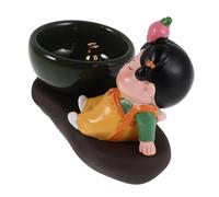 UTHCLO Retro Ceramic Incense Stick Holder with Stable Base Chinese Dynasty Lady Aromatherapy Burner for Home Zen Ambiance Aromatherapy Tray for Sticks and Coils