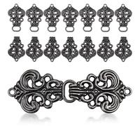 UTHCLO Retro Chinese Han Suit Buckle 10 Pairs Alloy Decorative Clips with Auspicious Cloud Pattern for Casual and Formal Dresses