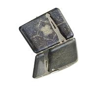 UTHCLO Retro Portable Stainless Steel Cigarette Case with Buckle Pressure Resistant Smoking Holder Box for Standard Cigarettes Design Prevents Dampness and Squeezing
