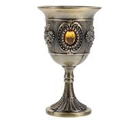 UTHCLO Retro Style European Wine Goblet with Bronze Design Smooth Texture Drinking Cup for Home Bar Use Practical Decorative Desktop Ornament for Restaurant and Party
