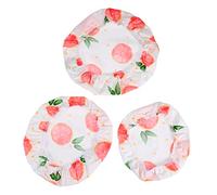 UTHCLO Reusable Cotton Food Bowl Covers Set, 3pcs Elastic Food Preservation Cloths in Large, Medium, and Small Sizes, Dustproof Dish Covers for Kitchen Storage and Outdoor Picnic