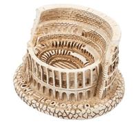 UTHCLO Roman Architecture Model Resin Figurine with Excellent Texture and Break Resistance, Beige Roman Colosseum Ornament for Home Décor or Fish Tank Decoration