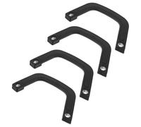 UTHCLO Safety Forklift Hand Grips 4pcs Black Plastic Handle 16mm/6.3'' Hole Spacing 8mm Hole Wear Resistant Industrial Vehicle Accessory