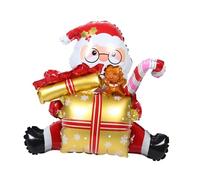 UTHCLO Santa Balloon Merry Balloon Decoration Party for Adults Decoration Cartoon Christmas with Self Foil Aluminum Film Golden