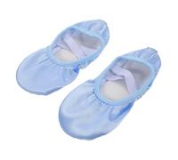 UTHCLO Satin Ballet Shoes for Women and Lightweight Flexible Soft Sole Dance Flats with Ribbon Slippers for Practice Performance and Ballet Grading Exams Sky Blue