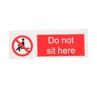 UTHCLO Self-adhesive Warning Sticker Do Not Sit Here Safety Sign for Office Hotel Park Factory Use Vinyl Label Caution Decal for Injury Prevention