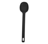 UTHCLO Silicone Soup Spoon Heat-Resistant Household Stirring Scoop for Salad and Soup Cooking Kitchen Utensils Black Smooth Edge Design