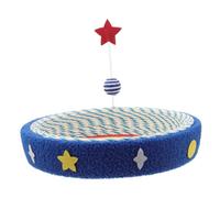 UTHCLO Sisal Cat Scratcher Star Pattern Round Lounge Bed for Indoor Cats Woven Scratching Board Protects Furniture Comfortable Kitten Scratch Pad for Small Up