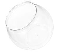 UTHCLO Small Aquarium Hydroponic Planter Unbreakable High Transparency Plastic round Fish Bowl for Office Relaxation and Home Decor Suitable for Betta Fish and Small Turtles