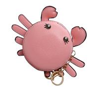 UTHCLO Small Lovely Pink Pu Coin Purse for Women with Key Holder and Zipper Closure, Portable Little Wallet for Travel and Everyday Use