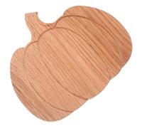 UTHCLO Small Oak Pumpkin Charcuterie Board for Halloween Seasonal Kitchen Lightweight Portable Wooden Serving Tray for Cheese Meat Bread Vegetables Compact Stylish Cutting Platter for