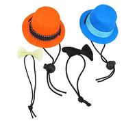 UTHCLO Small Pet Hats and Bow Ties Polyester Caps for Hamsters Guinea Pigs Chinchillas Hedgehogs Cute Festival Outfit Accessories and Comfortable Kit