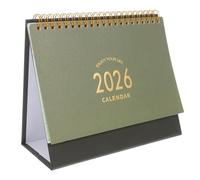 UTHCLO Small Standing Flip Desk Calendar Portable Daily Planner for Office Home School Thick Paper Construction Extended Planning Date Organizer Matcha