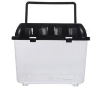 UTHCLO Small Turtle Habitat Box with Lid for Reptile Feeding, Amphibious Pet Living Tank Suitable for Turtles and Goldfish Random Color